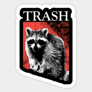 Red Trash Raccoon Sticker